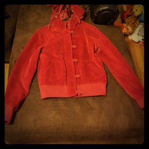 Wine color Jacket w/ hood